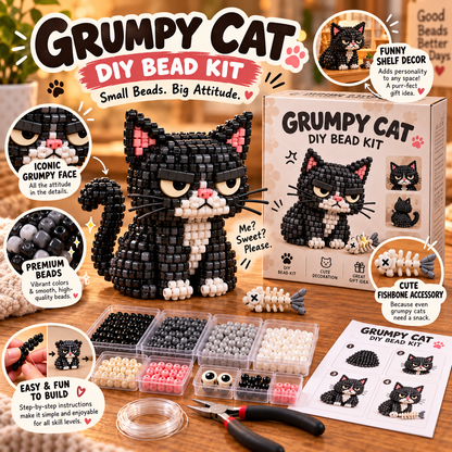 😂🐾Funny Animal DIY Bead Kit – Build Your Own Moody & Chaotic Creatures 🦊🦙