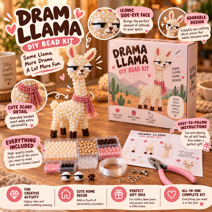 😂🐾Funny Animal DIY Bead Kit – Build Your Own Moody & Chaotic Creatures 🦊🦙