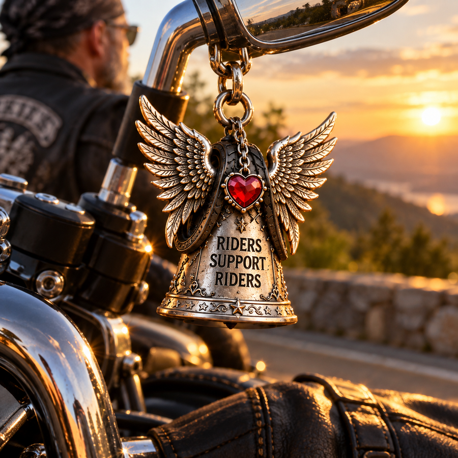 🏍️ Ride Safe Biker Christmas Bell Ornaments – Rider Spirit Holiday Decor 🔔🎄