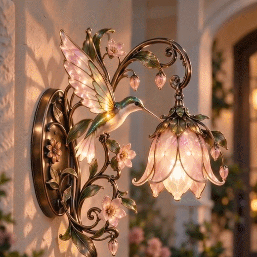 ✨ Enchanted Forest Outdoor Wall Light – Animal & Fairy Sconce Collection