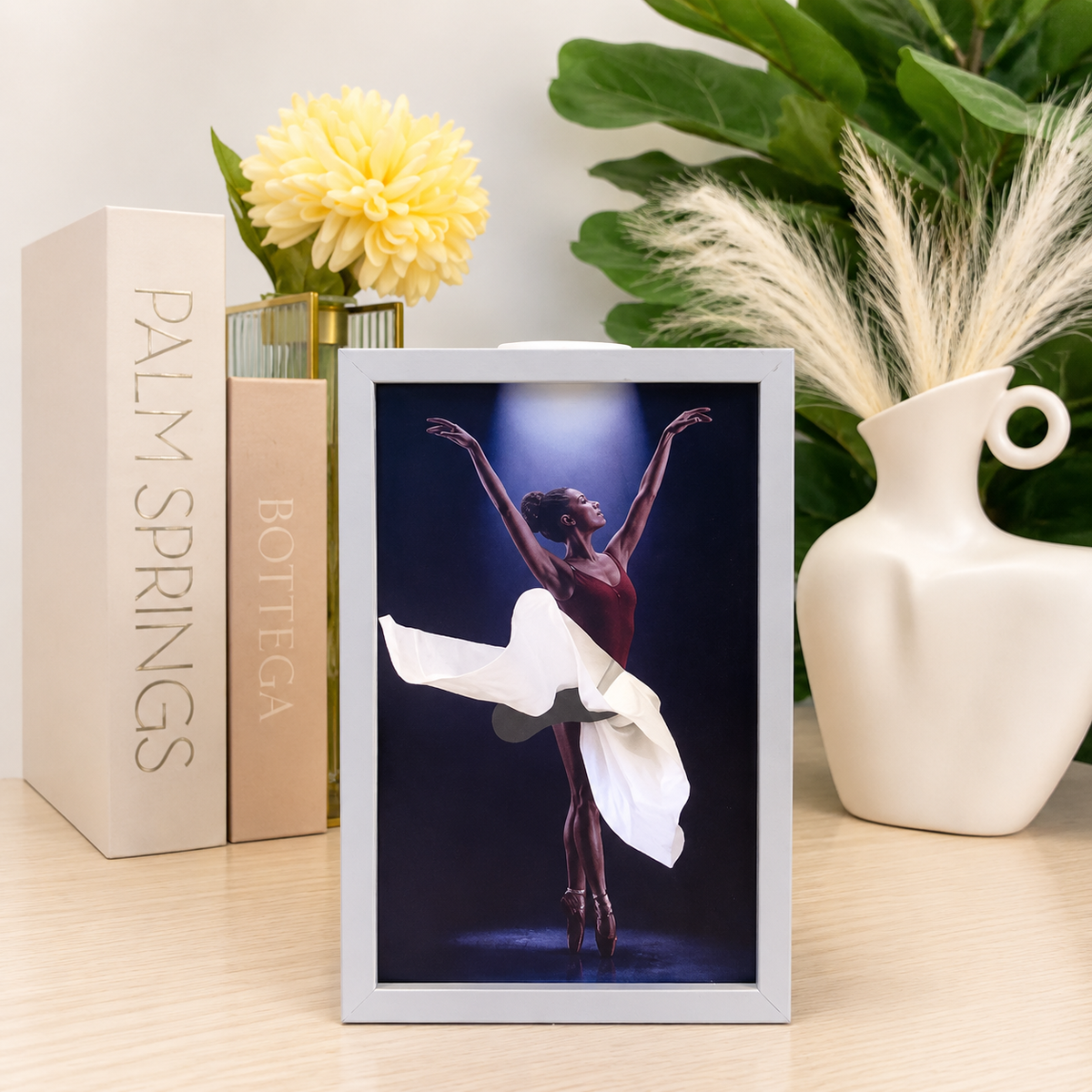 🩰 Dancing Ballerina Tissue Box | Elegant Wooden Art Frame & Unique Home Decor