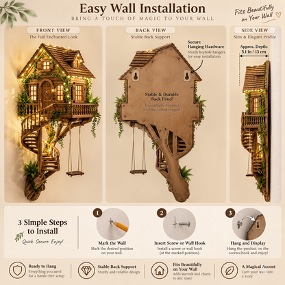 🌿✨ Enchanted Treehouse Wall Décor 🏡🧚