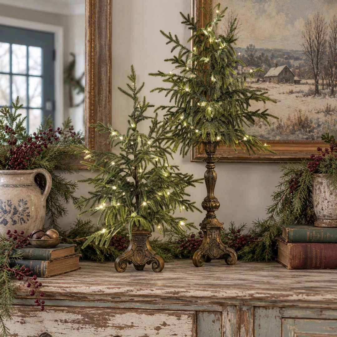 🔥Last Day 50% OFF- Vintage Lighted Norfolk Pine Trees