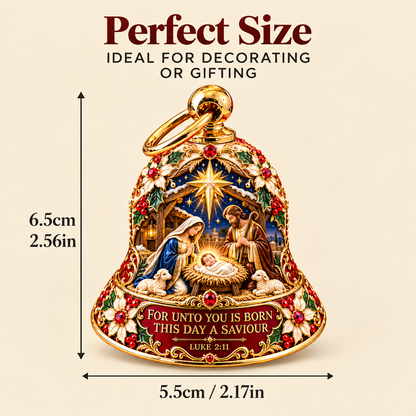 🎄 The Sacred Christmas Scripture Bell Collection™ – 7 Faith-Inspired Jesus & Nativity Heirloom Ornaments