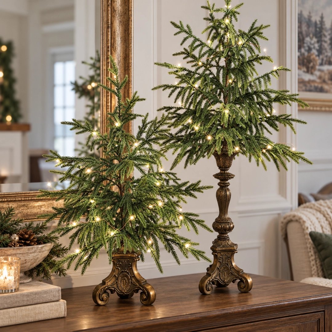 🔥Last Day 50% OFF- Vintage Lighted Norfolk Pine Trees