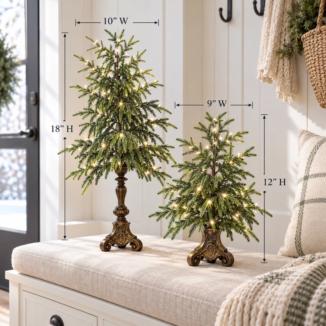 🔥Last Day 50% OFF- Vintage Lighted Norfolk Pine Trees