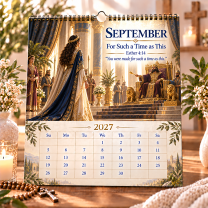 ⏰Limited Stock 50% OFF - 📖✨2027 Bible Verses for Strength Wall Calendar