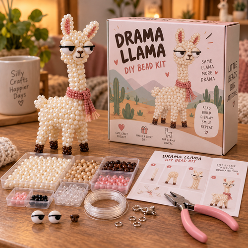 😂🐾Funny Animal DIY Bead Kit – Build Your Own Moody & Chaotic Creatures 🦊🦙