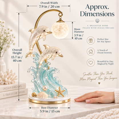 🐬🌙 Dolphin Moonlight Ocean Lamp 🌊✨