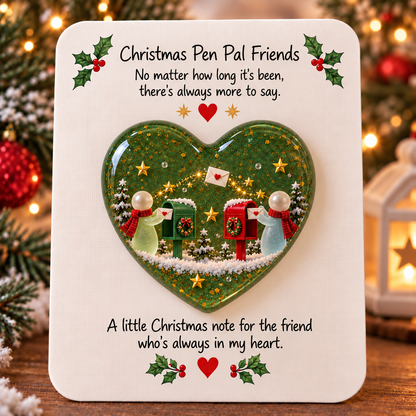 🔥Buy 3, Get 1 Free-❤️🎄 Christmas Besties Story Heart Keepsake Collection ✨🎁