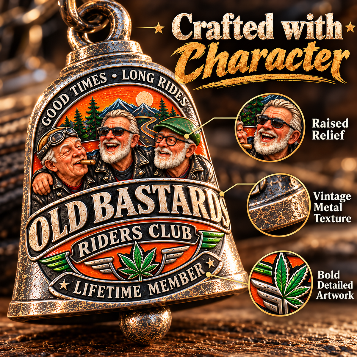 🏍️🔔 Old Bastards Riders Club Bell 🔥🛣️