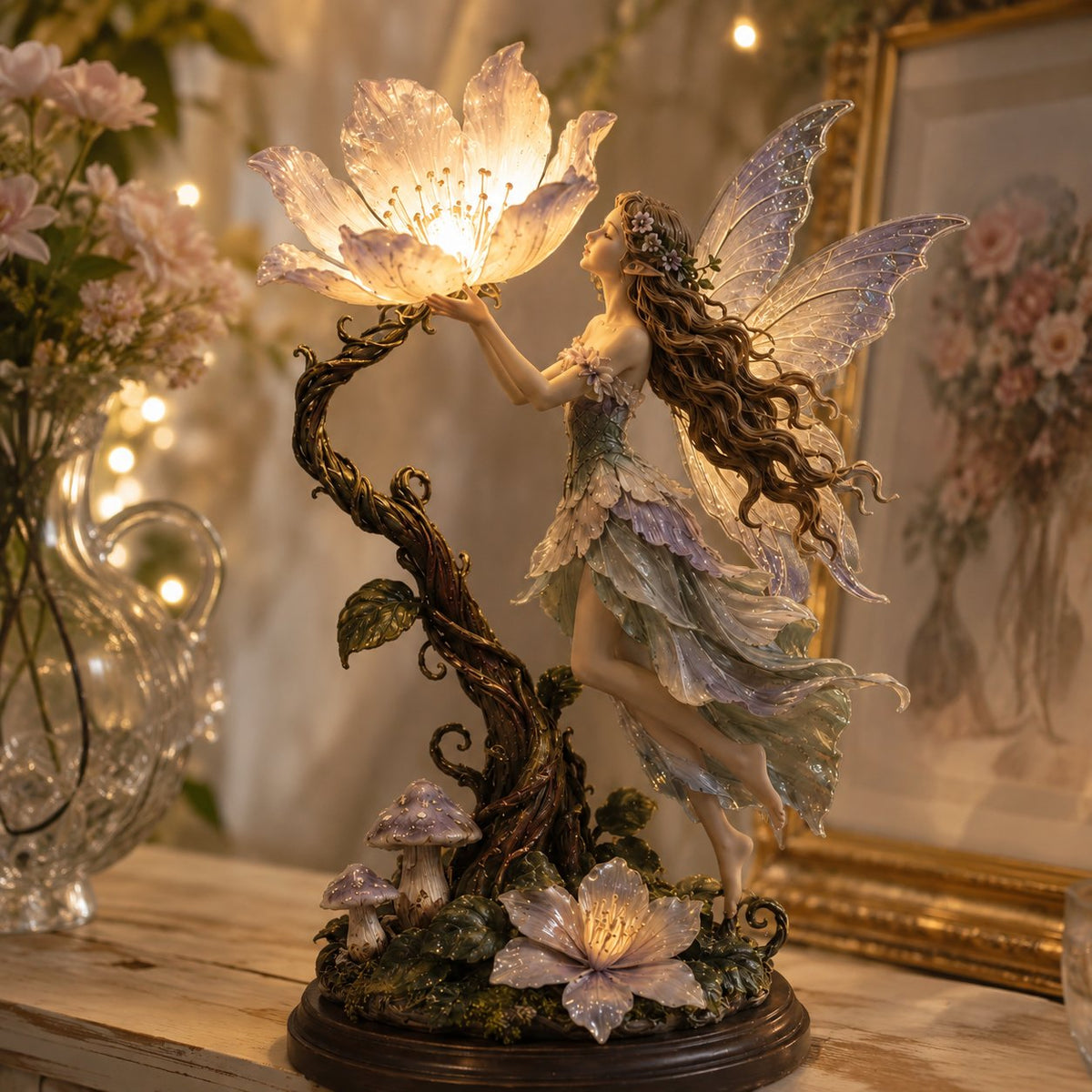 🌙✨ Fairy Flower Night Light – Enchanted Floral LED Lamp for Cozy Home Décor