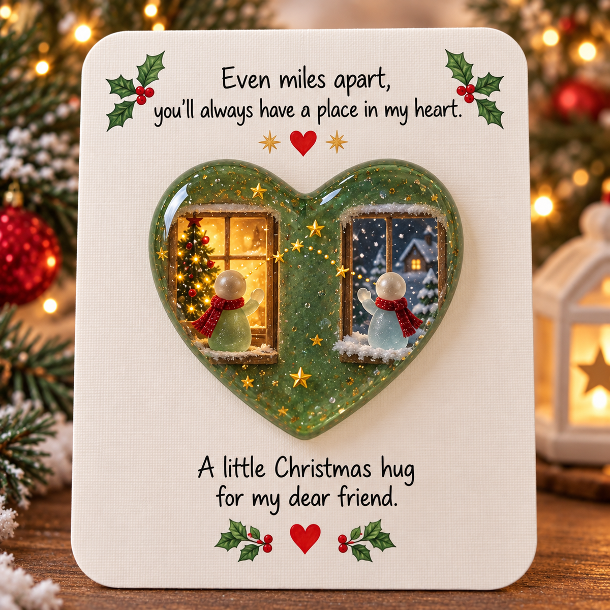 Christmas heart keepsake size information