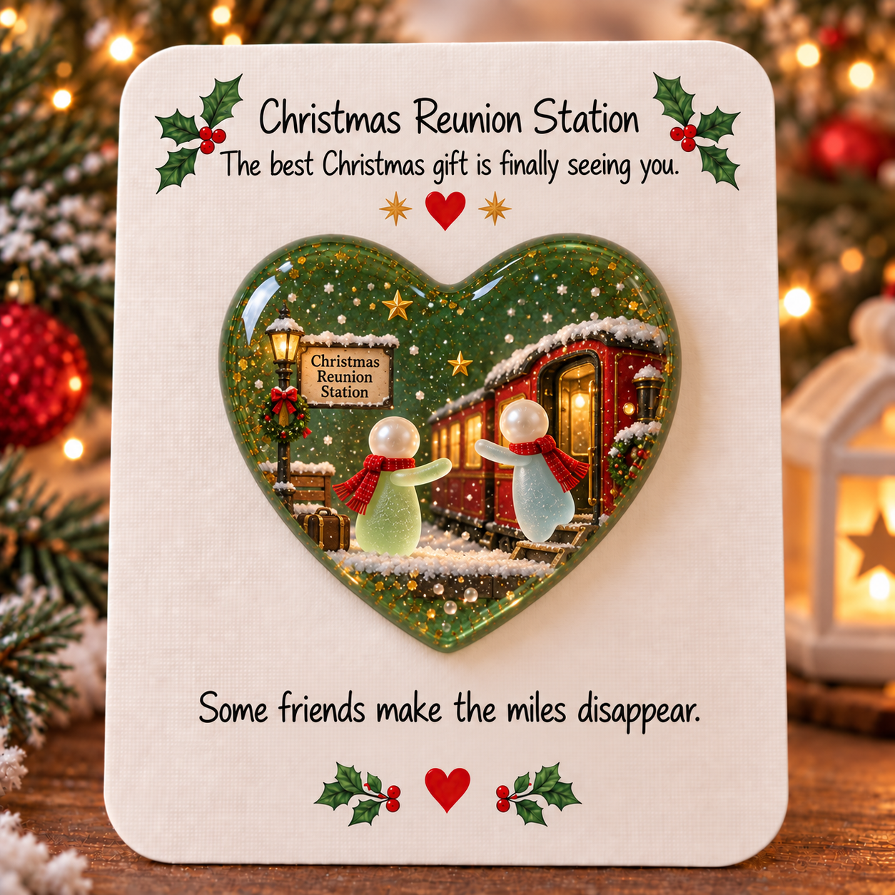 🔥Buy 3, Get 1 Free-❤️🎄 Christmas Besties Story Heart Keepsake Collection ✨🎁