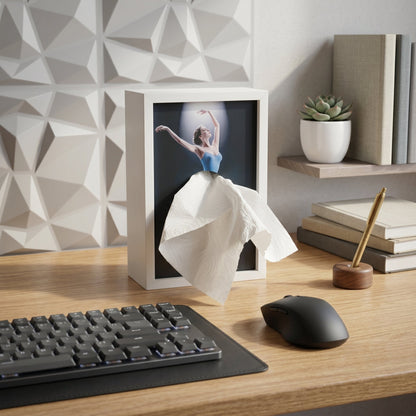 🩰 Dancing Ballerina Tissue Box | Elegant Wooden Art Frame & Unique Home Decor